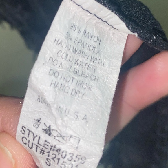 American Age Open Front Boho Fringe Acid Wash Black Tie Dye Cardigan Sz Small - Picture 16 of 16